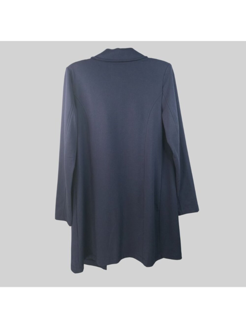 Preppy Military Open Front Jacket Small Navy Blue Long Sleeve Nautical Academia - Picture 2 of 10